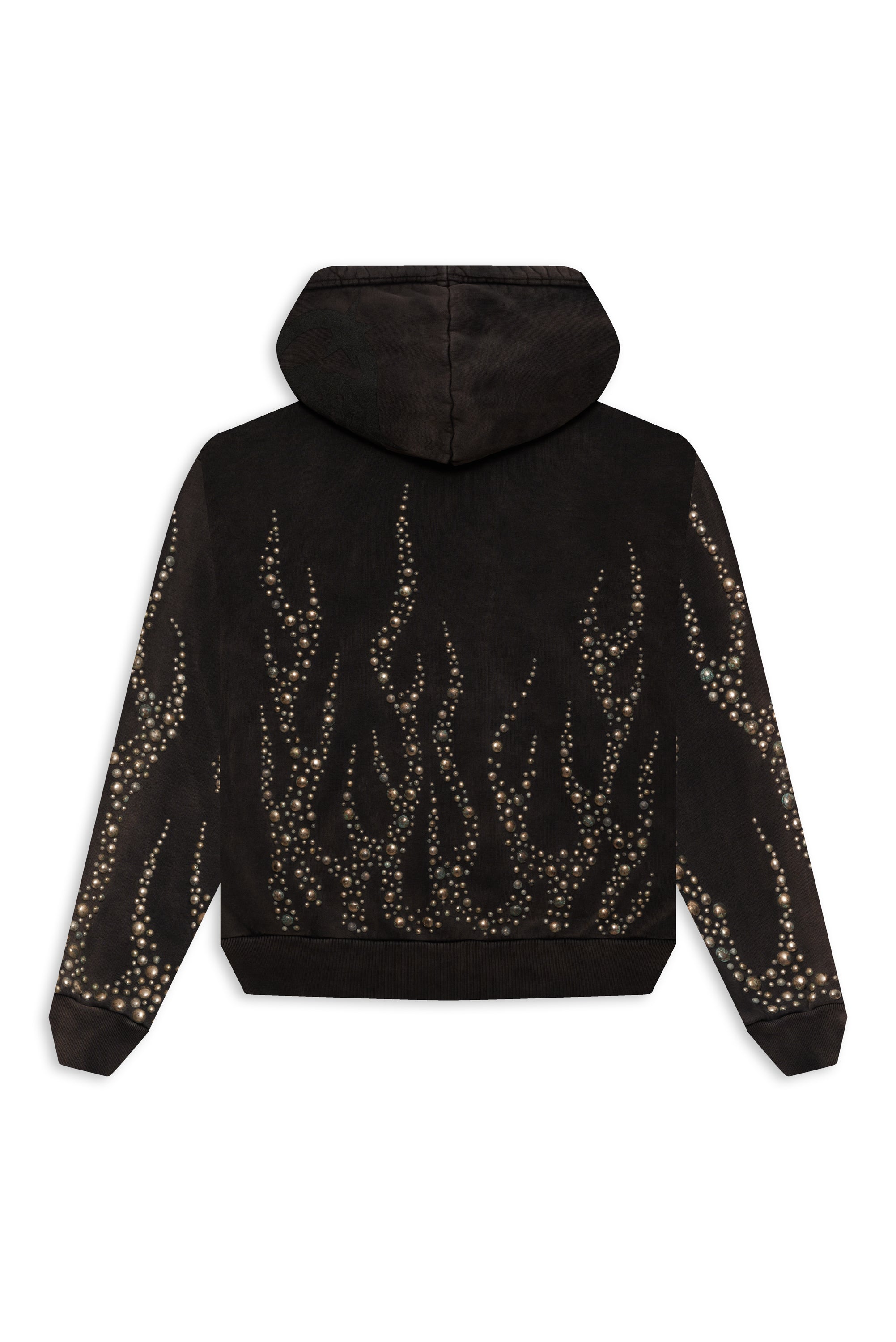 Studded Flame Zip-Up