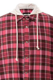 Plaid Button-up w/ Hood