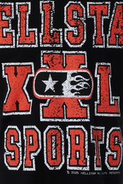OVERSIZED PRINT HS SPORT - BLACK
