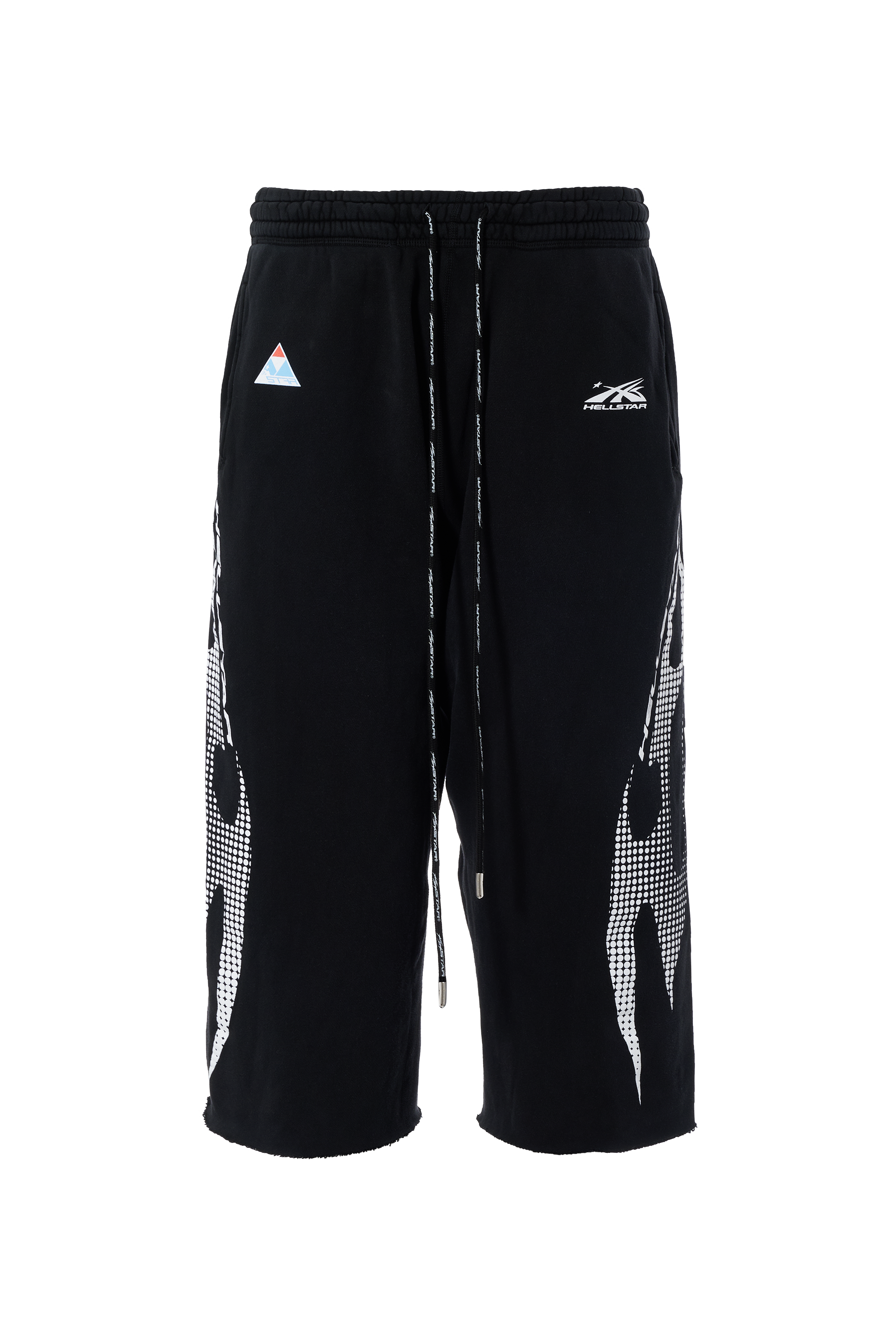 Gradient Flame 3/4 Shorts - Black