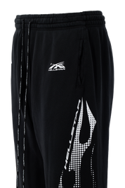 Gradient Flame 3/4 Shorts - Black