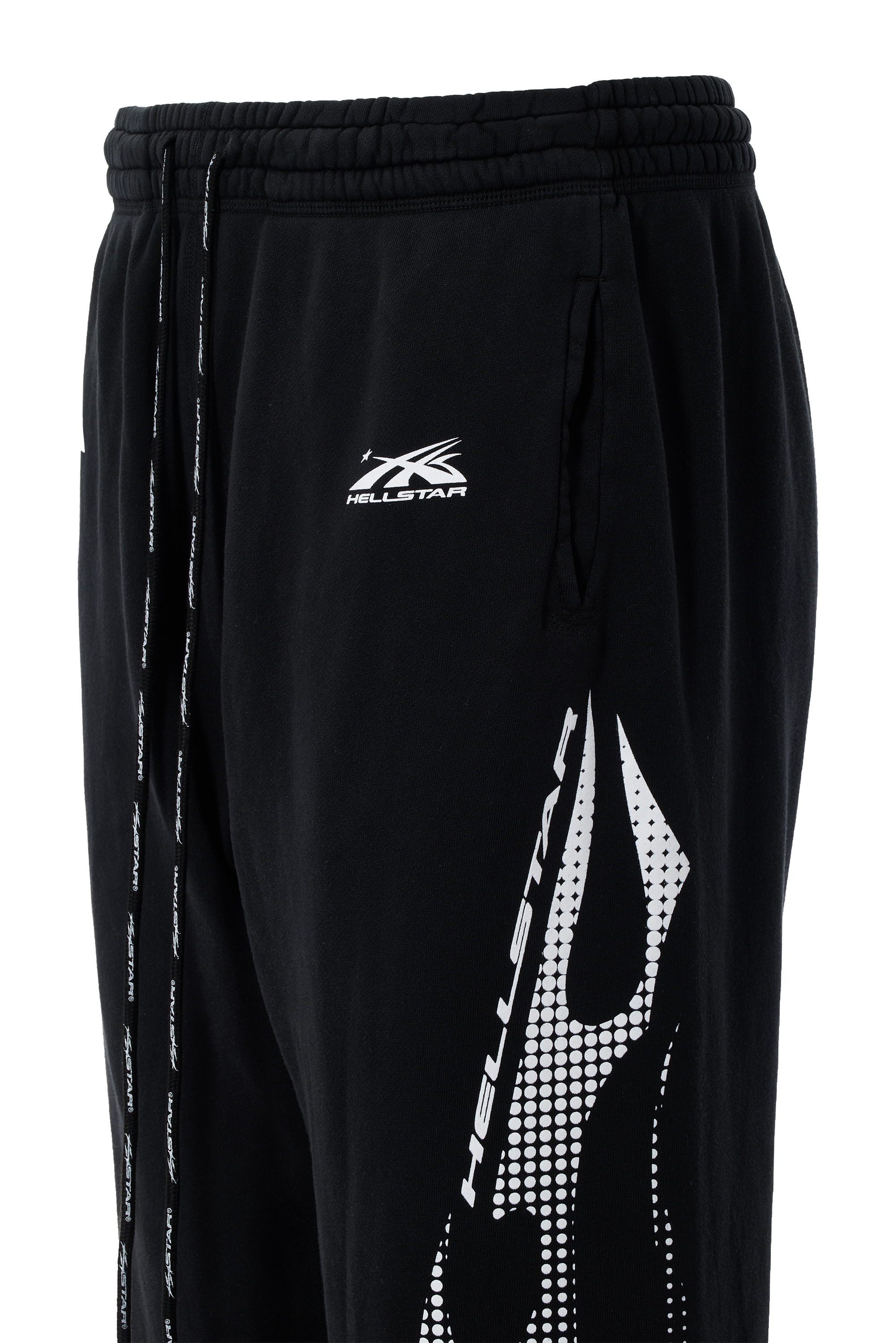 Gradient Flame 3/4 Shorts - Black