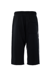 Gradient Flame 3/4 Shorts - Black