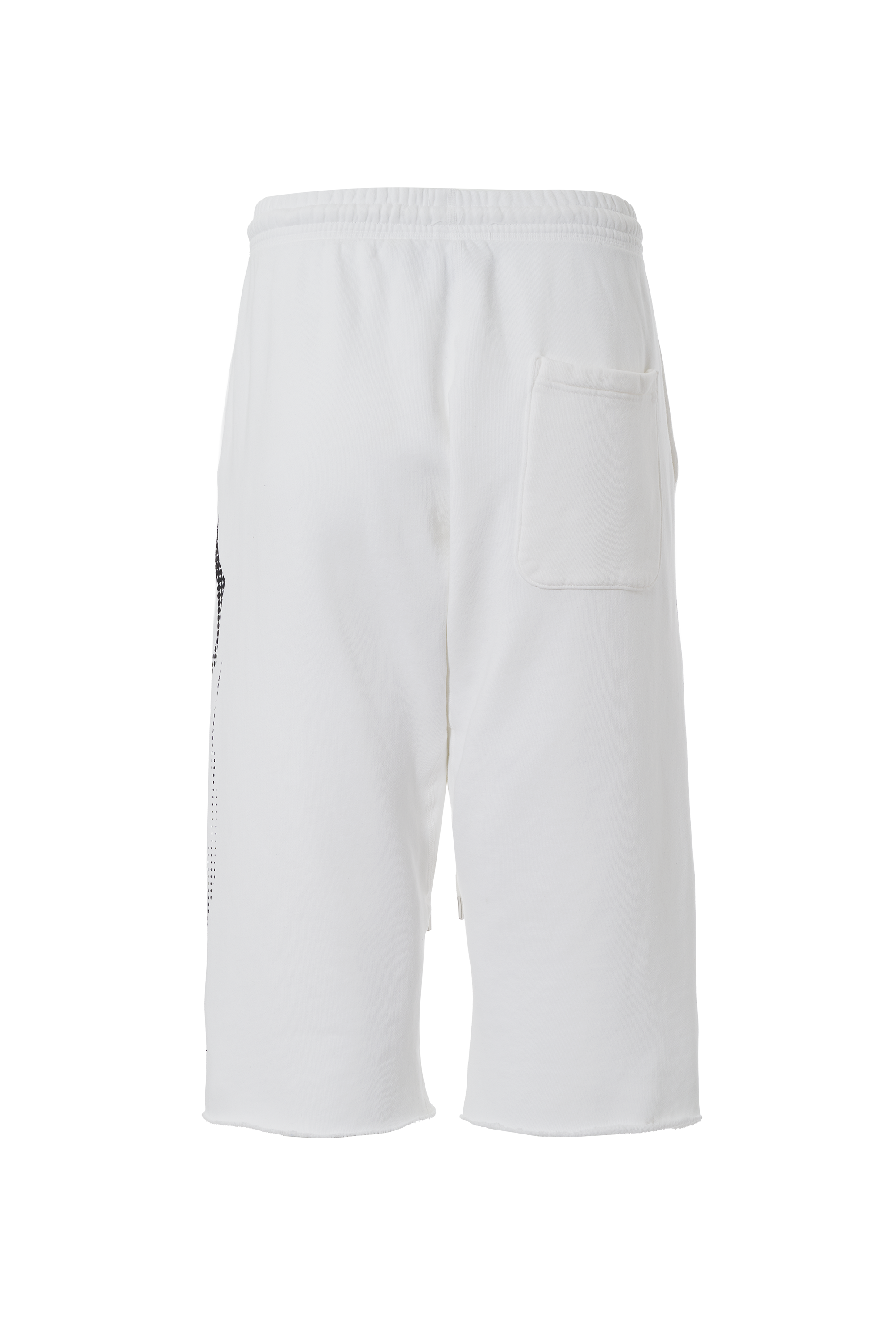 Gradient Flame 3/4 Shorts - White