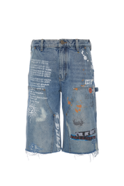 Scribble Carpenter Denim Shorts