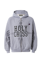 Holy Cross Zip Up - Heather Grey