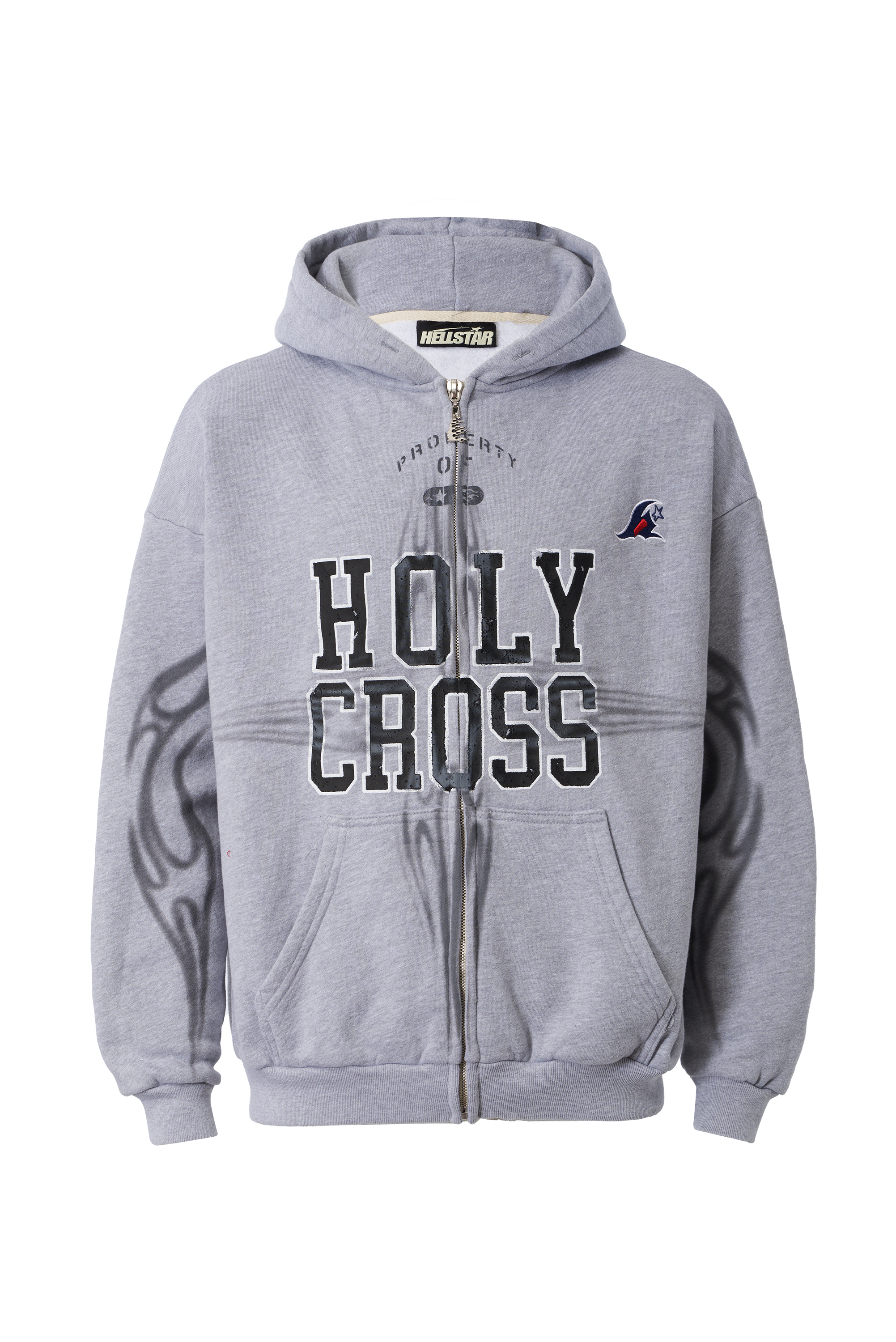 Holy Cross Zip Up - Heather Grey