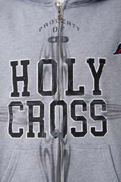 Holy Cross Zip Up - Heather Grey