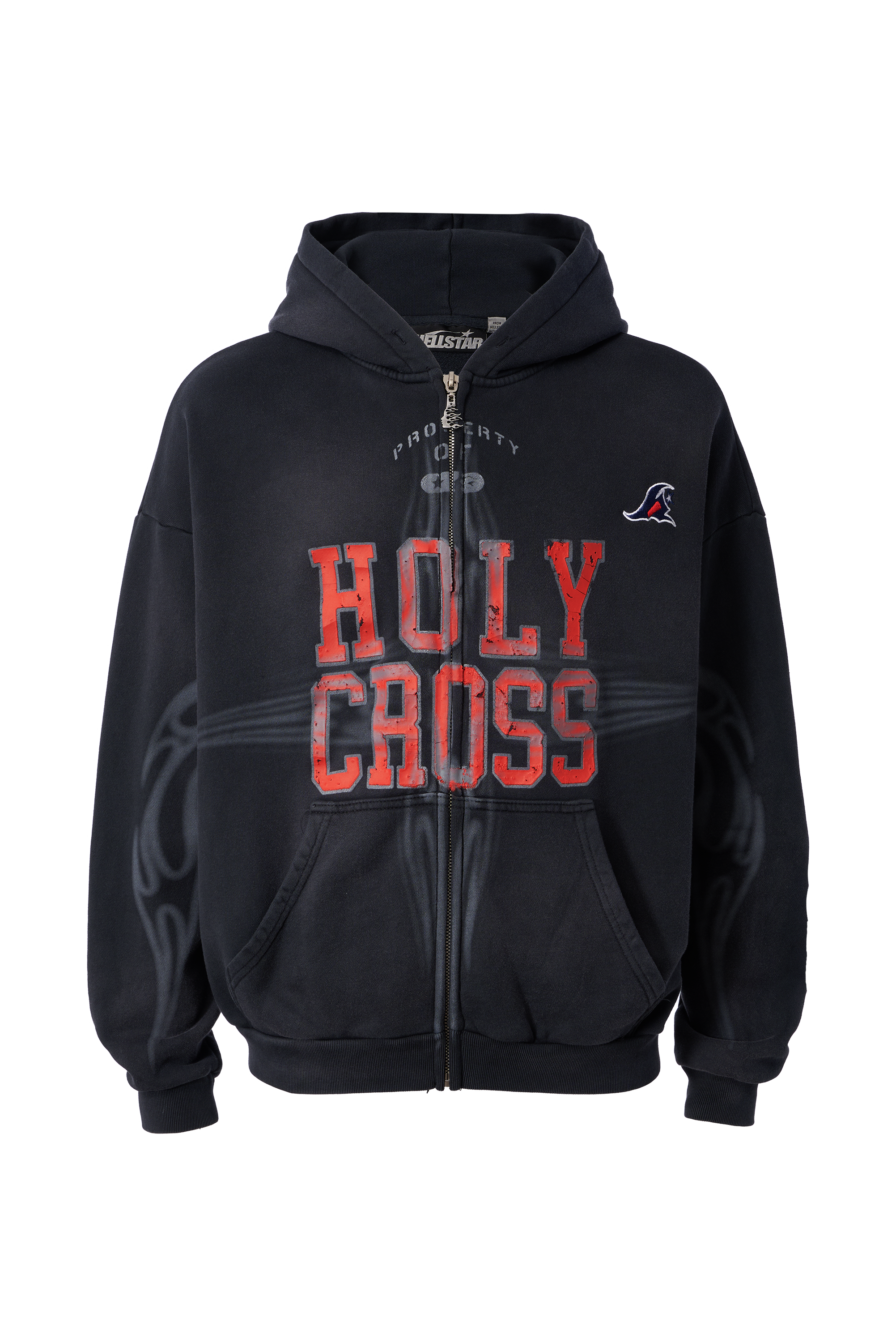 Holy Cross Zip Up - Black