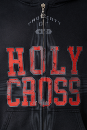Holy Cross Zip Up - Black