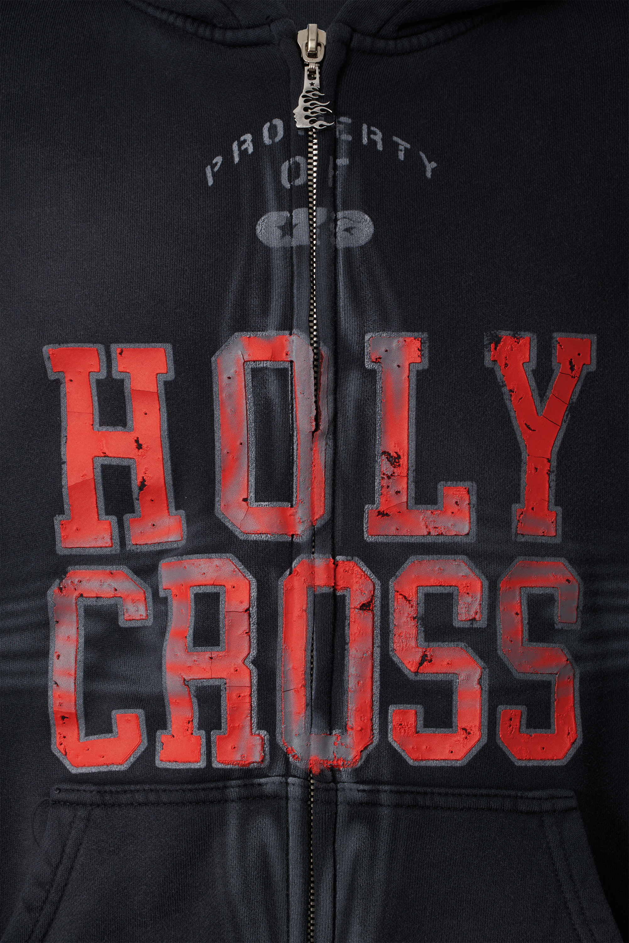 Holy Cross Zip Up - Black