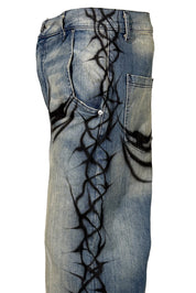Hellstar Raw Edge Jeans - Airbrushed
