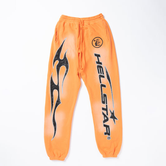 Fire Orange Hellstar Sweatpants (Closed Elastic Bottom)
