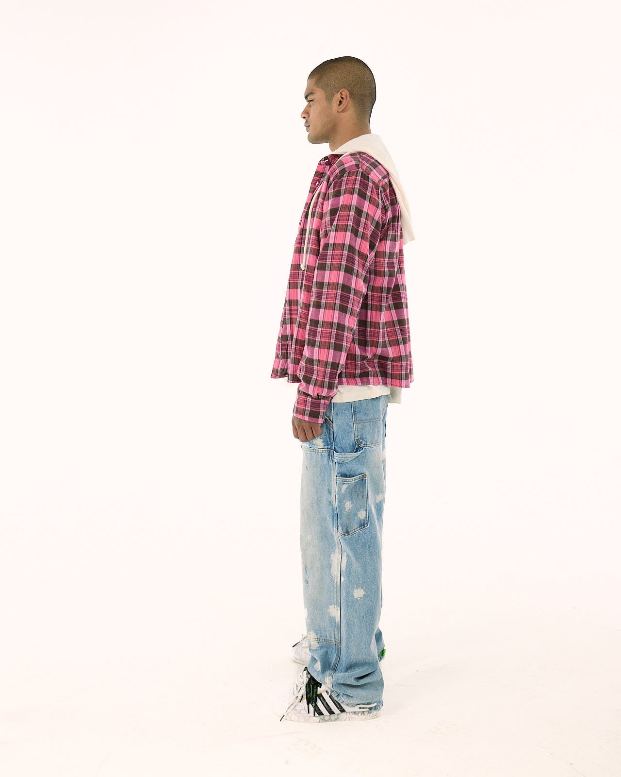 Plaid Button-up w/ Hood
