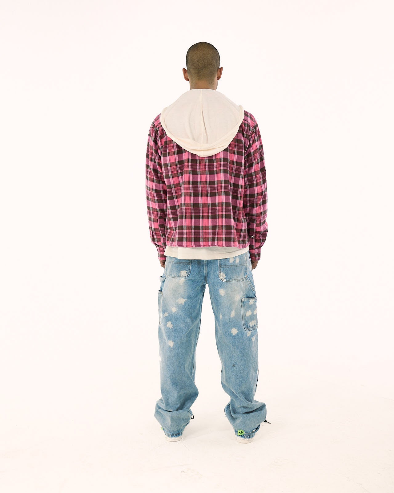 Plaid Button-up w/ Hood
