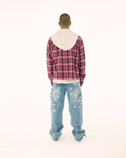 Plaid Button-up w/ Hood