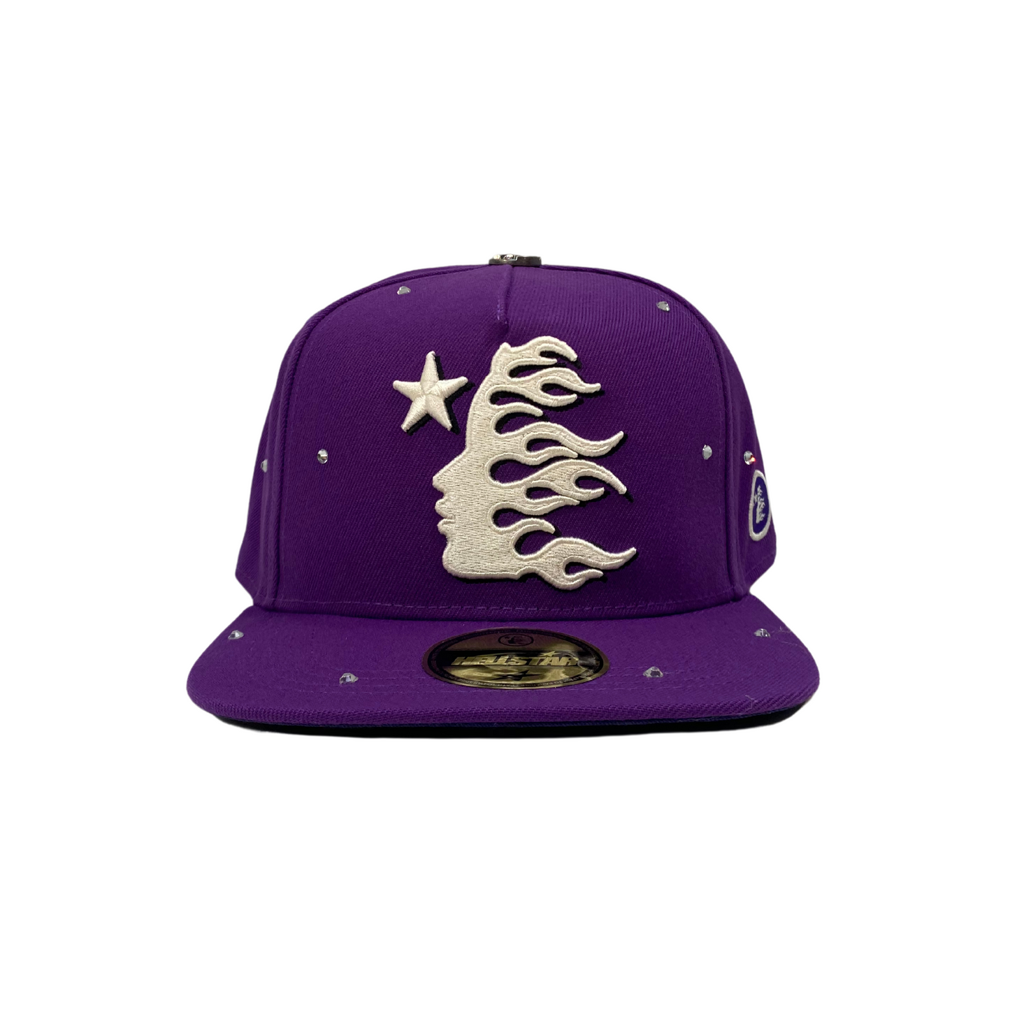 Purple Fitted Rhinestone Hat