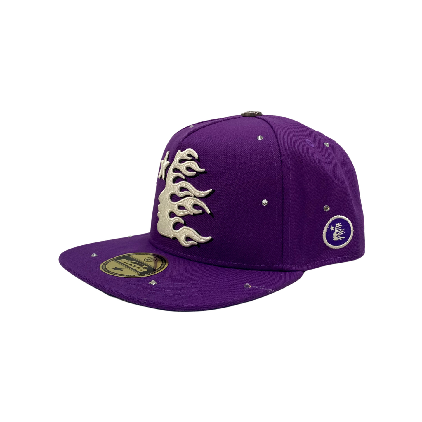 Purple Fitted Rhinestone Hat