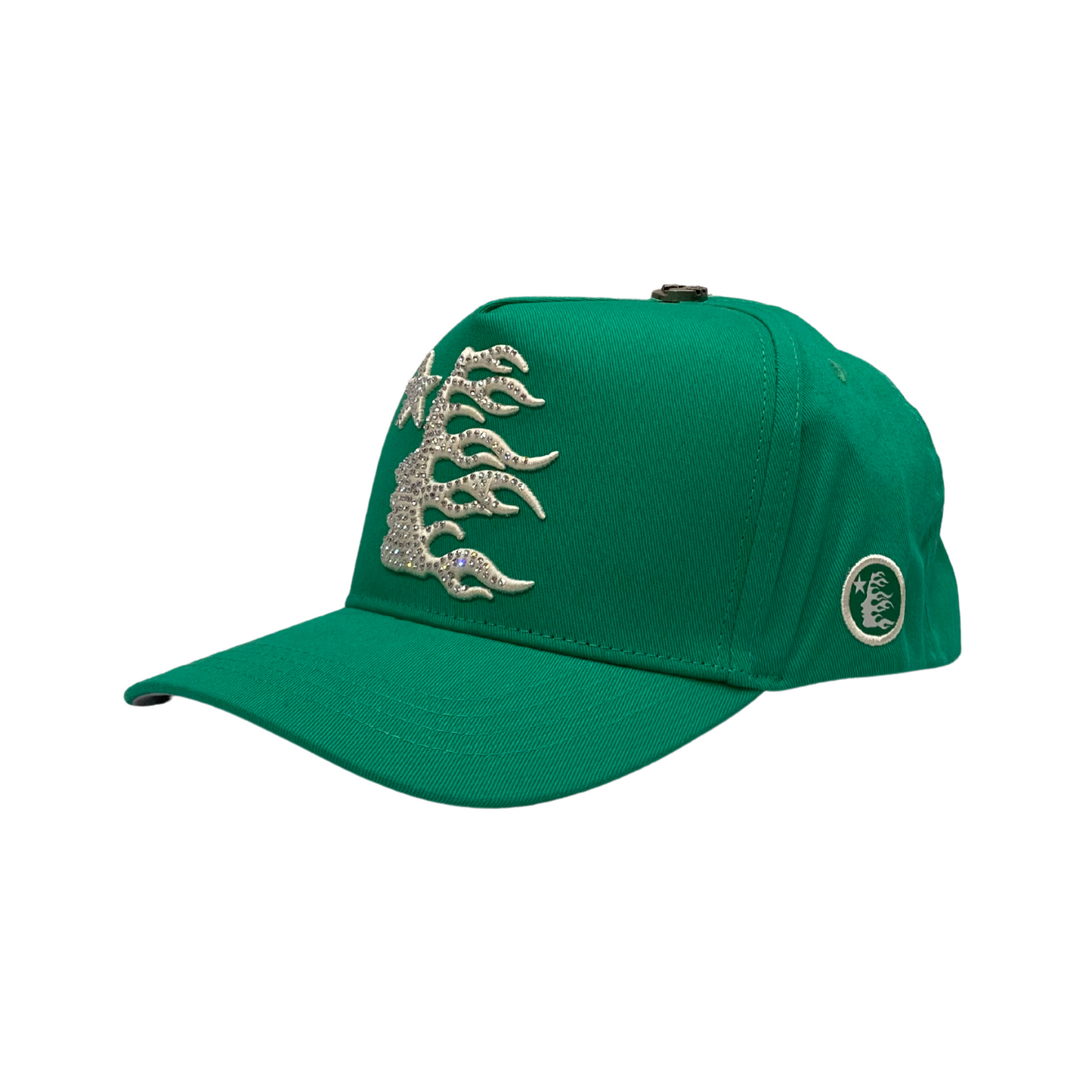 Green Snapback (Rhinestones Logo)